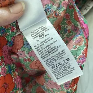 J.Crew Liberty Top cotton floral smocked puff sleeve womens Red (xsmall) preppy thumbnail 5