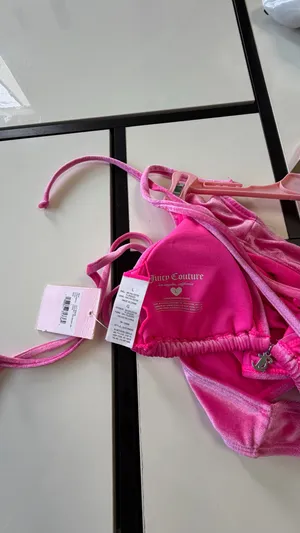 ✨ juicy couture pink velvet bikini set size l nwt 💖 thumbnail 10
