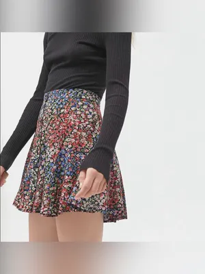 UO Millie Button-Front Mini Skirt Floral Mini Skirt - Cream Autumn Floral S-P thumbnail 5