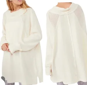 We The Free She’s A Keeper Sweater Ivory Ribbed Funnel Neck Women’s XS NWT thumbnail 2
