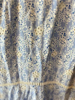 Karina Grimaldi Light Blue Eyelet Corset Midi Dress small thumbnail 5