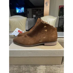 Lucky Brand Womens Jakeela Ankle Suede Brown Boots Shoes Size 10 Pointed Toe thumbnail 2