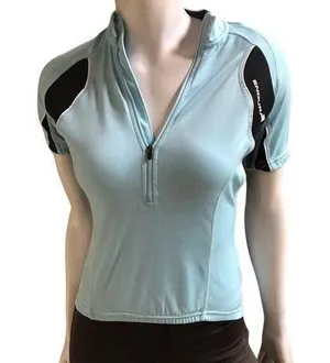 Endura Bike Cycling Short Sleeve Blue 1/4 Zip Shirt with Pockets Women's Size XS thumbnail 1