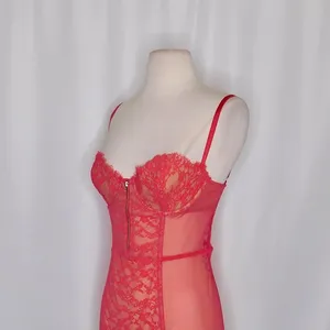 VICTORIA'S SECRET Barbie Hot Pink Lace Corset Bustier Garter Lingerie 34C‎ thumbnail 5
