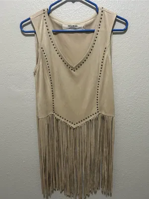 Idyllwind Monticello Fringe Faux Suede Studded Tank Size Small thumbnail 2