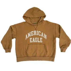 American Eagle Women's Small Yellow‎ Brown Vintage Look Loose Fit Comfy Hoodie thumbnail 1