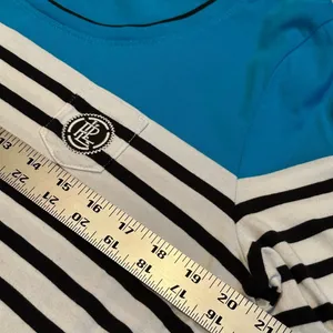 Ralph Lauren Teal and Black Striped Long Sleeve Top thumbnail 7