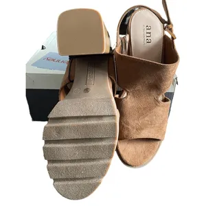 A.N.A‎ Daly Womens Cognat Brown Suede Strappy Open Toe Block Heel Sandals thumbnail 11