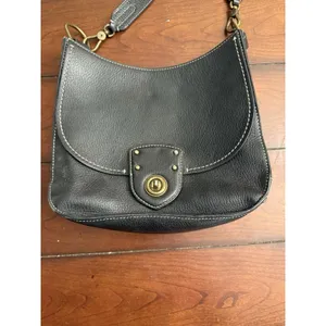 Lauren Ralph Lauren Rare Convertible Black Leather Shoulder Cross‎ Body Bag thumbnail 2