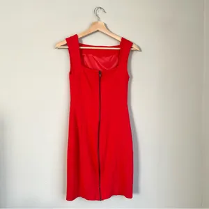 Mango Suit Bright Red Sleeveless Mini Dress Size XXS thumbnail 3
