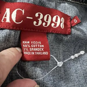 Vinatge Western jean Jacket SMALL BLUE Access AC-3998 spandex Denim thumbnail 13