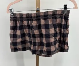 PINK Victoria's Secret Plaid Pajama Shorts Elastic Waist Small thumbnail 1