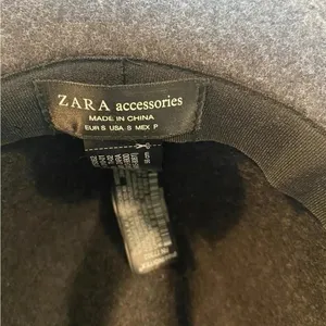 Zara Gray Wool Felt Floppy Fedora Hat Fall Winter classic boho Glam Minimalist thumbnail 10