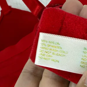 Adrienne Vittadini Studio Bra Size 36B Red Plunge Push‎ Up Mesh Accents thumbnail 5