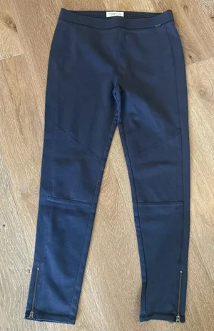 Abercrombie & Fitch Ponte Pants Legging‎ Women’s L Dark Gray Zip Cuff Slim Fit thumbnail 1