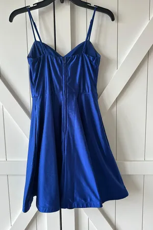 Blue Formal Dress Short Size 2 thumbnail 2