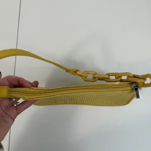 Art Class Y2K‎ Style Mini Bag Wristlet Yellow Corduroy Purse Embroidered Flowers Cottage thumbnail 7