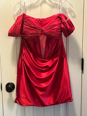Red Rachel Allan 40433 Homecoming Dress Size 12 thumbnail 6