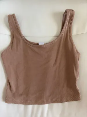 Women’s Ribbed Tank Crop Top thumbnail 1