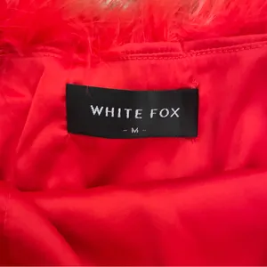 White Fox Boutique Start of Something Feather Mini Dress in Red Size Medium thumbnail 3
