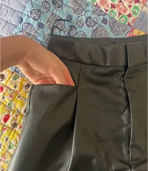 ZARA Faux Leather Shorts thumbnail 2