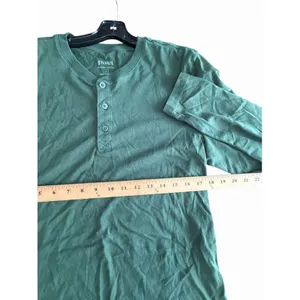 Pact Henley Top Womens Small Green 100% Organic Cotton Sustainable #YZ10-2 thumbnail 5