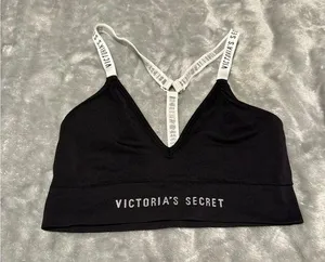 Victoria's Secret Black Bralette with Branded Straps thumbnail 1