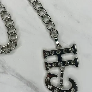 Von Dutch Rhinestone Letter Chain Belt OS ✨ thumbnail 4