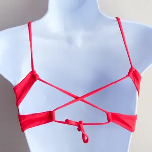 Maaji‎ Bikini Top Womens Large Red Reversible Smocked Floral Halter 3011MTS NWT thumbnail 3