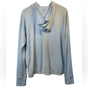 UNDER ARMOUR HeatGear Light Blue Long Sleeve Hooded Sweatshirt Hoodie - Size XL thumbnail 7