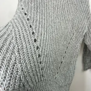 American Eagle Open knit crew neck pulloverer sweaterter gray Medium oversized thumbnail 12