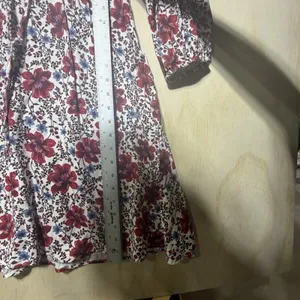 Old Navy Floral Dress‎ Medium Boho Peasant Rayon V Neck Spring Season thumbnail 5