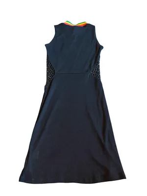 Jaded London Black Bodycon Dress Cutout Mesh Rainbow Collar Size Small NWT thumbnail 6