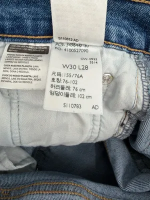 Levi's Jeans Womens 30 Blue Medium Wash Wedgie Straight Stretch Button Fly Ankle thumbnail 6