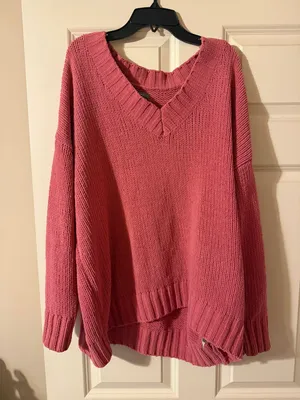 Coral VNeck Sweater thumbnail 1
