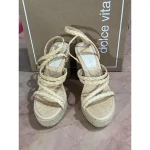 Dolce Vita Catina High Heels in Light Natural 8 with box Womens Platform Raffia thumbnail 6