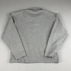 Vintage Old Navy Womens Large Quarter Zip Sweatshirt Grey thumbnail 2