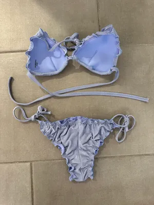 Ruffle Bikini Set Blue thumbnail 2