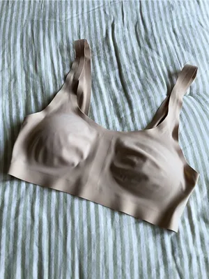 Lively The Sleek Scoop Bralette Size Small Toasted Almond Removable Padding Cups thumbnail 5