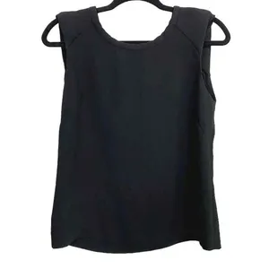 ZARA Perfect Sleeveless Lightweight Blouse Open V Neck Key Hole Back Small Black thumbnail 11