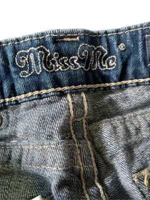 Miss Me Skinny Bedazzled Glam Fleur De Lis Jeans JP5109SK-2 size 27 thumbnail 7