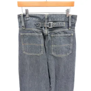 Zara Womens‎ High Rise Wide Leg Cinch Back Jeans Dark Wash Sz 6 Baggy Grunge thumbnail 4