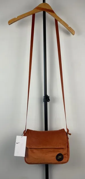 Nike Sportswear Futura 365 Crossbody Bag Burnt Orange Velvet Velour Sporty Purse thumbnail 1