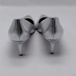 Naturalizer Women's Pumps Size 8.5M Silver Metallic Leather Pointed Toe Heels thumbnail 13