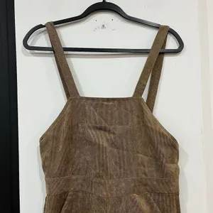 Flying Tomato Brown Corduroy Wide Leg Overalls Size Medium thumbnail 2