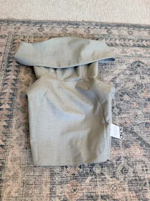 ASOS designs gray structured off shoulder padded hip mini dress 6 NWT thumbnail 5