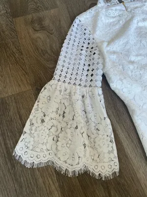 Sail to Sable Fringe Lace Bell Sleeve Shift Dress NWT Women’s 4 thumbnail 5