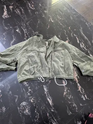 NWT Pilcro By Anthropologie Olive Moto Jacket Size XL thumbnail 2