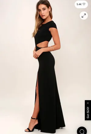 Lulu's Conversation Piece Black Backless Maxi Dress thumbnail 2