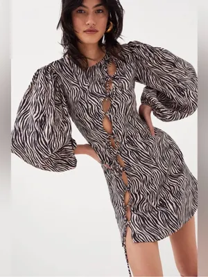 NWT For Love & Lemons Rosita Mini Dress Large thumbnail 2